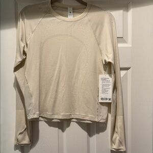 Light ivory/white lululemon Long-Sleeve Performance Top